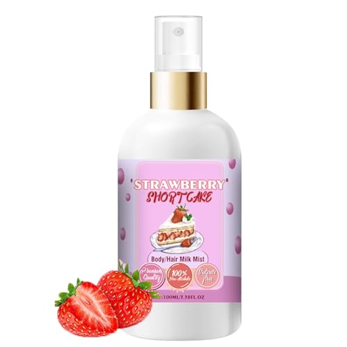 Vanilla Cream Puff Body Milk Mist Strawberry Cake Fragrance Spray for Body and Hair