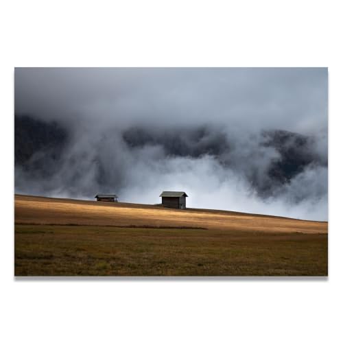 Cuadro de paisaje de montaña en lienzo para decoración de hogar moderna