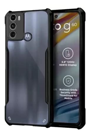 Image of SPAZY CASE Motorola Moto G42 Back Cover | Transparent Crystal Clear Hard PC Back Case with TPU Bumper, Drop Protection Case Cover for Motorola Moto G42