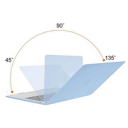 MOSISO Compatible with MacBook Air 13 inch Case M1 Chip 2021-2018 Release A2337 A2179 A1932, Plastic Hard Shell&Keyboard Cover&Screen Film&Storage Bag for MacBook Air 13.3 inch Case, Airy Blue