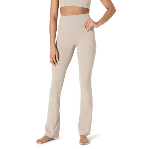 Leggings Yoga Tecnici in FormFlex Morbidissimo a Vita Alta Lunghi Interno Gamba 80cm con Taglio Talpa M donna bootcut grigio