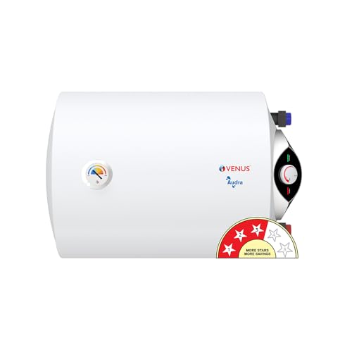 Image of Venus Audra RHS 25 Litre Storage Horizontal Water Heater (Geyser) | Ideal for False Ceiling Installation | Corrosion resistance | ISI | Free Flexible Hose | Guarantee - 7 Years on Inner Tank | 8 Bar