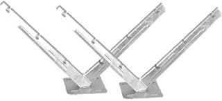 ZeHuoGe 1 Pair Razor Wire Bracket,Galvanized V Barbed Wire Fence Arm, Barb Wire Extension Bracket, Roll Concertina Garden Fence Wire Bracket