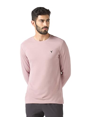 Image of TECHNOSPORT Men's Slim Fit Full Sleeve Round Neck T-Shirt, Double Cool Quick Dry Moisture Wicking Stretchable Sports Gym and Casual Wear