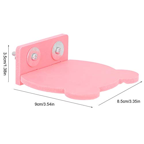 Image of Pink Perch Bird Platform, Double Screw Standing Platform Stand Parrot Climbing Grinding Cage Toy, Comes with Screws, for Small Anminals Mouse Lovebird Finches Exercise