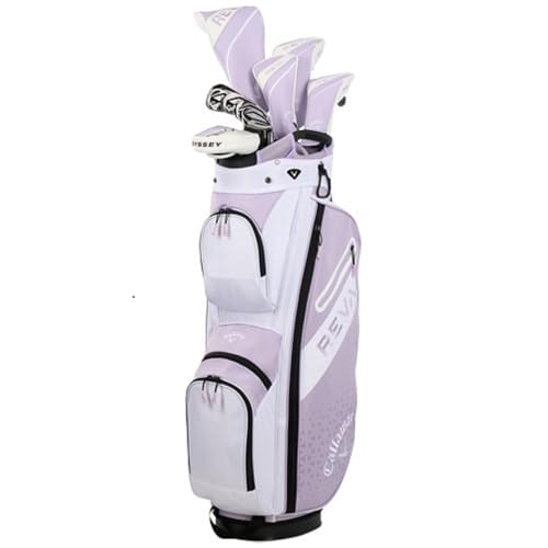 Callaway Golf REVA - Juego Completo de Golf para Mujer Diestra, Bolsa de Carrito de 11 Piezas (Regular), Violet Mist