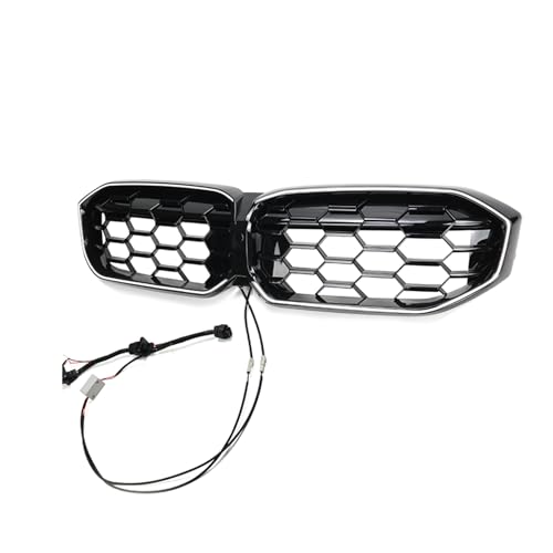 Front Kidney Grille Mesh Grill With LED Light Camera Hole For BMW 3 Series G20 2023-2025