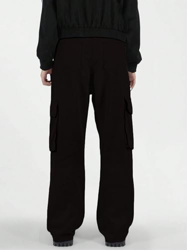 Image of GRECIILOOKS Men's Regular Fit Low Rise Cargos Trousers | Baggy Cargo Pants for Man | Loose Fit | Treck Pent with Multiple Pockets (Available in Plus Size)