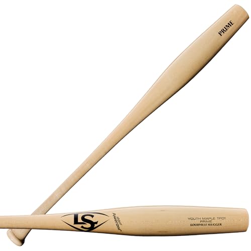 Louisville Slugger Youth Prime Natural TPD1 Torpedo-Shaped Baseball Bat- Natural 28