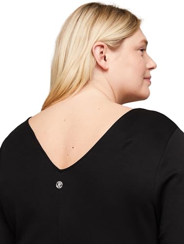 Tommy Hilfiger Abito Donna Smooth Lines Wrap Midi Dress Maniche Lunghe, Nero (Black), 52 - 4