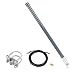 Produktbild 868 MHz Lora Antenne, Fiberglas Lorawan Antenne mit 3 Meter Verlängerungskabel (N-Stecker) und RP-SMA-Adapter für Helium HNT Bobcat Miner Hotspot Lora Modul Repeater (110CM-Grau)