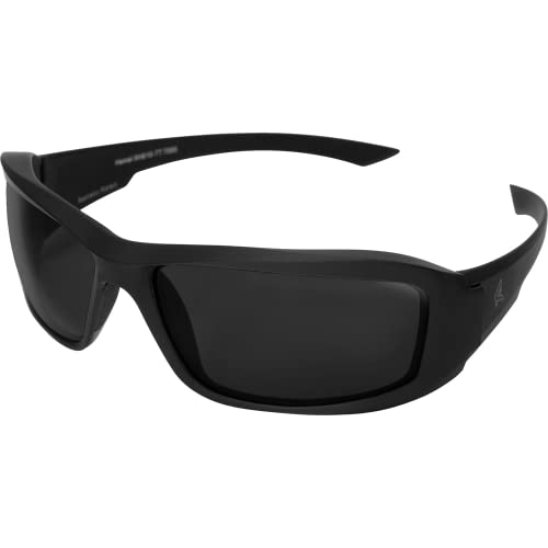 Edgeware Edge Tactical Safety Eyewear, Hamel, Matt Schwarz, Antikratzbeschichtet, Polarisierend, Verlauf Gradient Smoke Schutzbrillen Cover