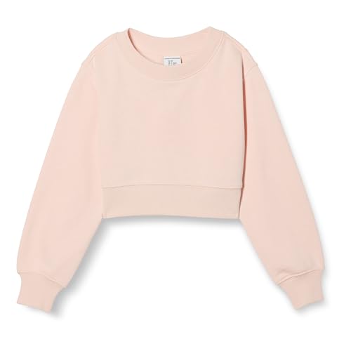 Amazon Essentials Sudadera Corta para niña, Rosa Claro, Talla XS