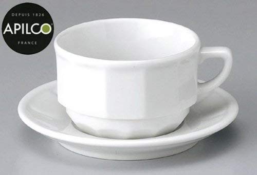 アピルコ APILCO カップ＆ソーサー 4客 フランス製業務食器 廃業 アピルコ APILCO カップ＆ソーサー 4客 フランス製業務食器 廃業