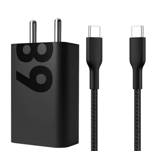Image of Scalebee Original 68W Turbo Power Charger Adapter with Cable for Motorola | Edge 60 Pro /Edge 60 Stylus /Razr 50 Ultra, Moto G84 /G54 /Moto E40, Moto G35 /Edge 40 Neo