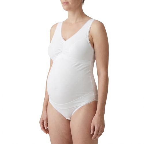 Débardeur de maternité blanc sous-vêtement de grossesse extensible et confortable