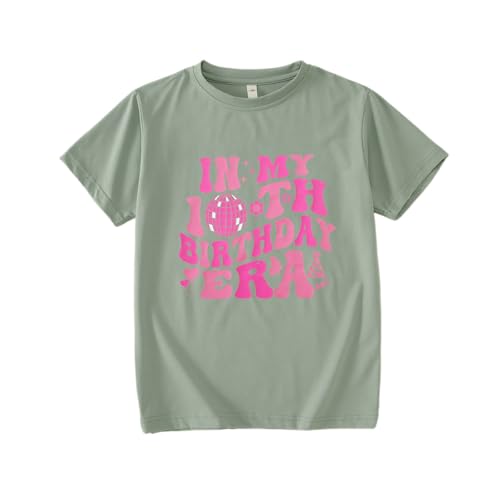 in My 10th Birthday Girl Era Shirt 10 Years Old Birthday T-Shirt Tenth B-Day Party Short Sleeve Tee Tops