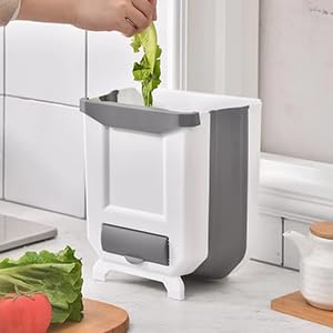 Caneca de basura plegable para cocina 2.4 gal miniatura 5