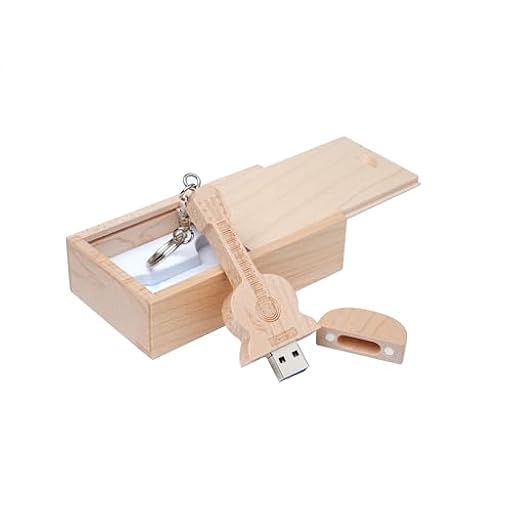 Unidad flash USB de madera de arce en forma de guitarra (en caja de madera) (8.0 GB) | Ya disponible en tu tienda friki favorita! En mundofriki.es!