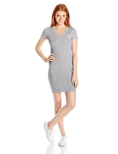 U.S. Polo Assn. Junior's Cable Knit V-Neck Dress