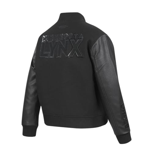 Image of Pro Standard Womens WNBA Classic Triple Black Varsity Jacket