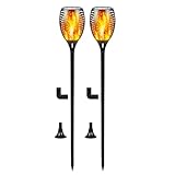 I-SHUNFA 96 LED Outdoor Waterproof Solar Torch Lights with 3 Modes—Flickering Flame, Fade Effect, or Full Brightness! Automatic On/Off Landscape Decorations and Security Lights