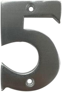 UAP House Numbers - 3 Inch Door Numbers Signature Screw Fix Bevelled Edge For Front Door, Address Number Screw On For Doors And Gates, Letter Times Roman Font (Number 6, PVD Gold)