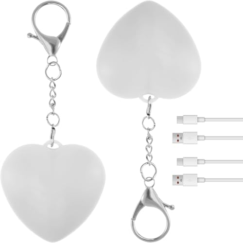 SKIKHN LED Handtaschenlicht,2pc Leichtes Herz LED mit Sensor automatische,USB Wiederaufladbar Herzförmiges LEDs-Handtaschenlicht,Smart Touch LEDs Anhänger Schlüsselanhänger,Geschenke für Frauen,Mutter