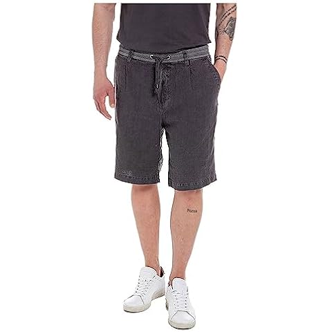 REPLAY Men's M9928 Dark Grey Shorts Cover