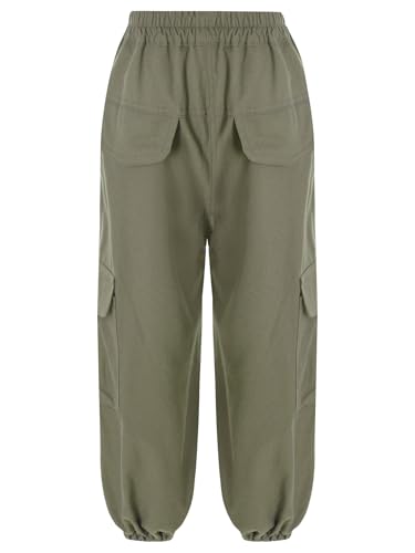 Hularka Kids Boys Girls Cargo Pants Casual Dungarees Joggers Trousers Hip Hop Jazz Dance Sweatpants Bottoms Streetwear2