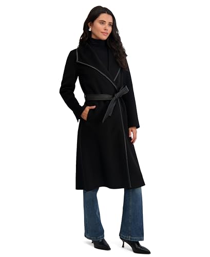 Image of T Tahari Women's Eva Fitted Tweed Coat with Belt