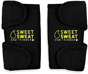 Sports Research Sweet Sweat Arm Trimmers for Men & Women | Increases Heat & Sweat Production to The Bicep Area | Includes Mesh Carrying Bag