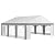 Outsunny 20 x 20 ft Heavy Duty Party Tent Outdoor Gazebo Wedding Tent Event Shelter Carport BBQ with Removable Sidewalls & Windows, Outside Waterproof Canopy for Parties, White and Gray