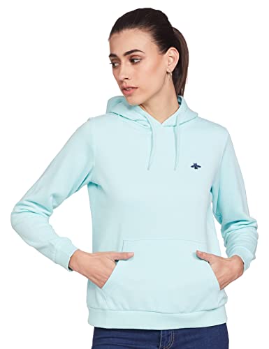 Image of Mode By Red Tape Womens Arctic Blue Sweatshirt Hoodies