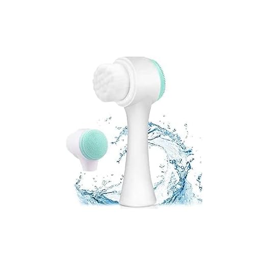 Generic Escova Facial 2 em 1, Limpeza Profunda da Pele, Queratina, Silicone, Massagem Manual Super Macia para Cuidados com o Rosto