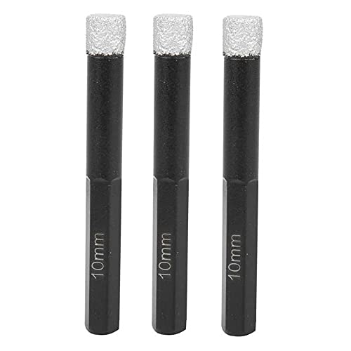 Broca de Diamante 10 mm 3 piezas con vástago hexagonal miniatura 2