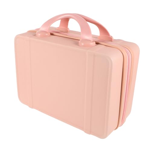 Genérico Maletín Maquillaje Portátil Mini Maletín Cosmético Compacto Mujer Organizador con Interior Espacioso y Diseño Elegante Rosa