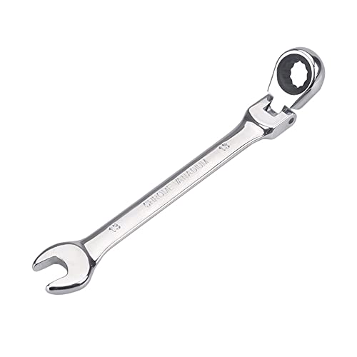 Image of FLZOSPER 13mm Metric Flex-Head Gear Wrench,Box End Head 72-Tooth Ratcheting Combination Wrench Spanner
