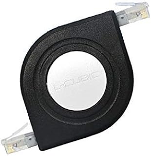 Supdriver Long Extended 5 Meters Cat6 10Gbps Retractable Ethernet Cables Flat LAN Network Cable Extender Flat Ethernet Cord 16.5 ft 5m with Black Cover