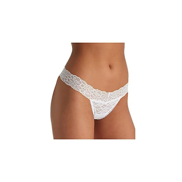 Maidenform womens Comfort Devotion Lace Thong Panties, White, Medium US