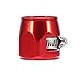 X AUTOHAUX 4pcs AN12 Hex Red Car Hose Finisher Flexible Rubber Pipe Clamp with Screw Band Adapter Fitting for Oil Fuel Water Tube