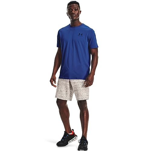 Image of Under Armour Men's Sportstyle Left Chest Short Sleeve Tech Blue /Black X-Small
