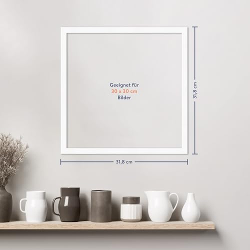 WANDStyle Bilderrahmen 30x30 Weiß, moderner Bilderrahmen Holz 30x30 cm – Ansicht 4