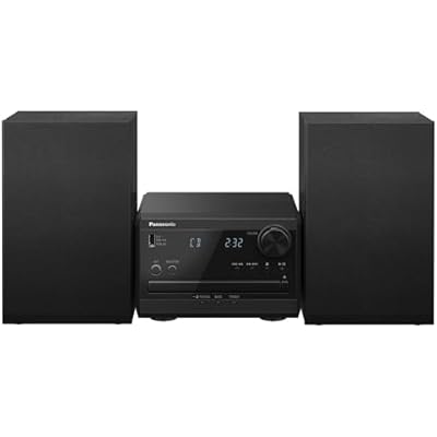 Panasonic Compact Stereo System with CD Player, Bluetooth, FM Radio and USB with Bass and Treble Control, 20W Stereo System for Home with Remote Control - SC-PM270PP-K (Black)