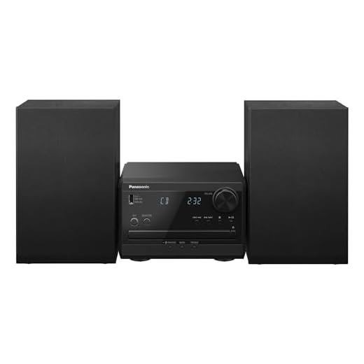 Panasonic Compact Stereo System with CD Player, Bluetooth, FM Radio and USB with Bass and Treble Control, 20W Stereo System for Home with Remote Control - SC-PM270PP-K (Black)