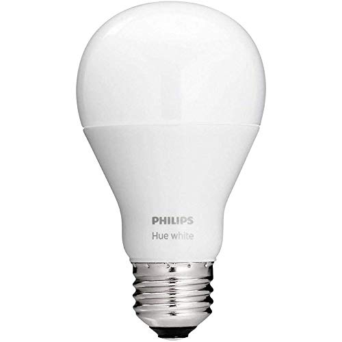 Philips Hue 530345 White A19 60W Equivalent Single LED Light Bulb, Works with Alexa, Apple HomeKit and Google Assistant, (All US Residents)