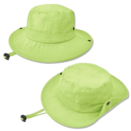 Image of Outdoor Kids Sun Hat UPF 50+ Quick Dry Foldable Bucket Hat Lightweight Adjustable Fishing Safari Hat for Girls and Boys