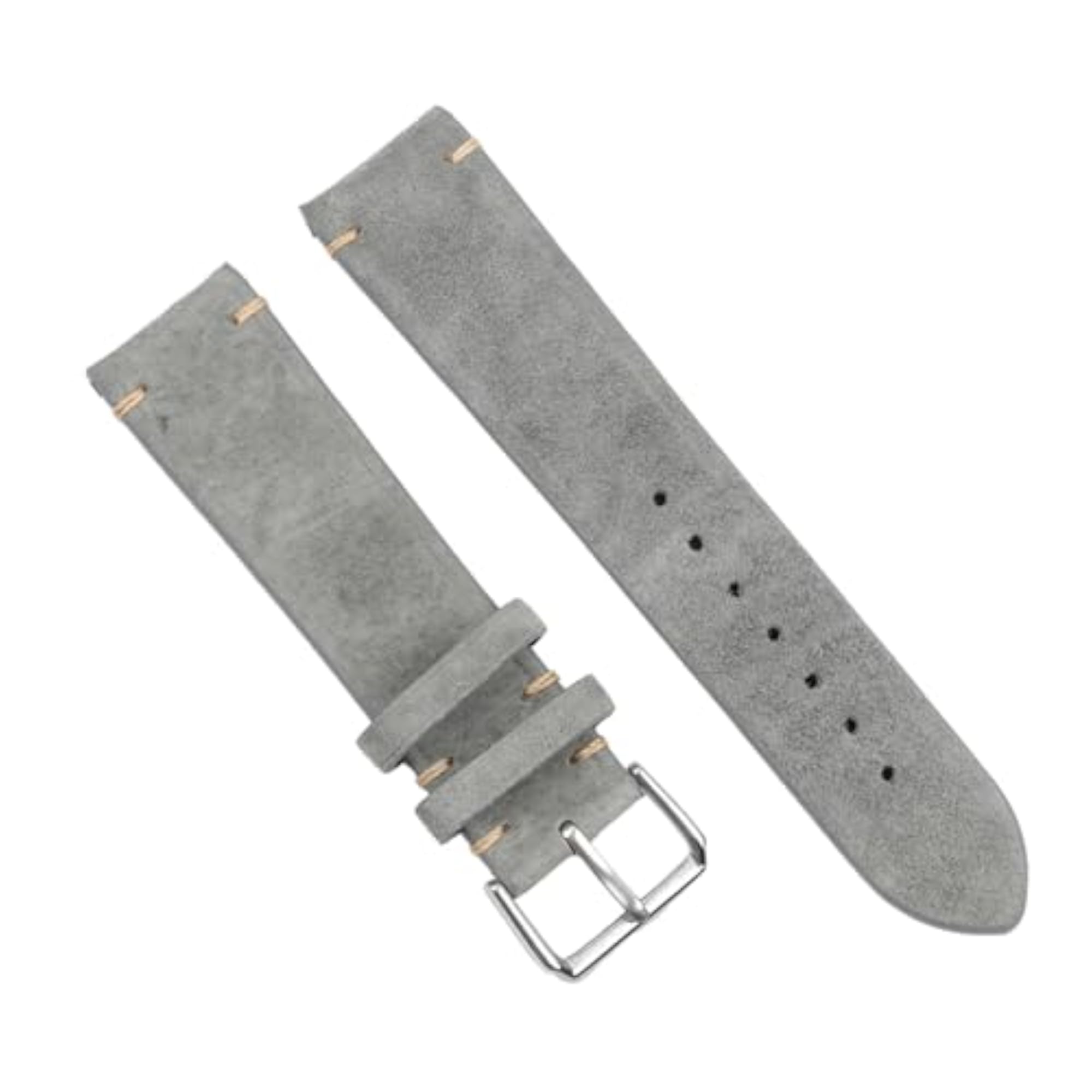 Stylish Wristwatch Replacement Strap, 24mm Grey