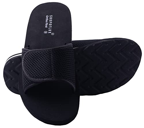 Image of SHOPOFLUX Ortho First Slippers for Men | Adjustable Strape Orthopaedic Doctor Chappal Flip-Flop Footwear and House Slippers for Gent's and Boy's