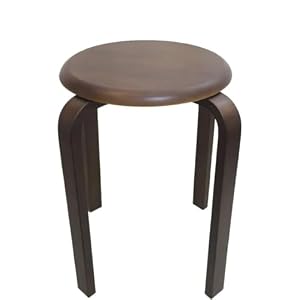 Kovwenz スタッキングチェア 丸椅子 ウッドスツール 木製 北欧 シンプル天然木の脚 家庭用 来客用 (33*40*44cm,クルミ)